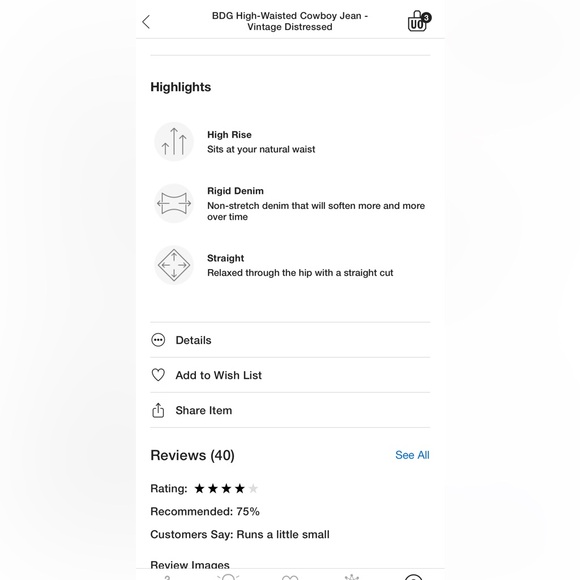 BDG high-wasted cowboy jeans - vintage distressed - Picture 9 of 10